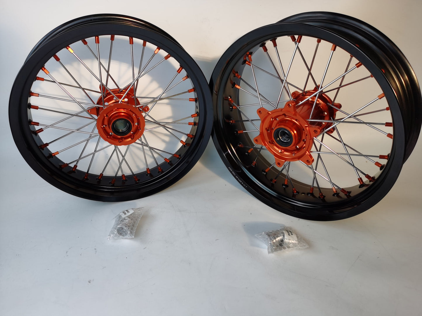 Supermoto Felgen Schwarz/Orange